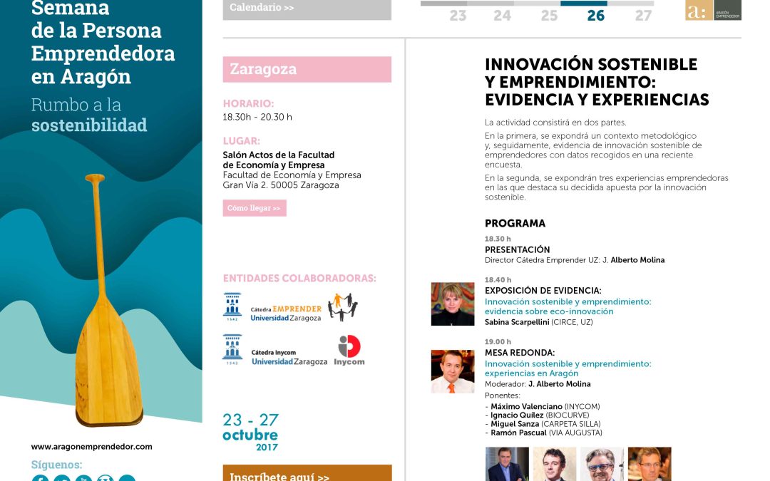 Semana de la persona emprendedora en Aragón: Rumbo a la sostenibilidad