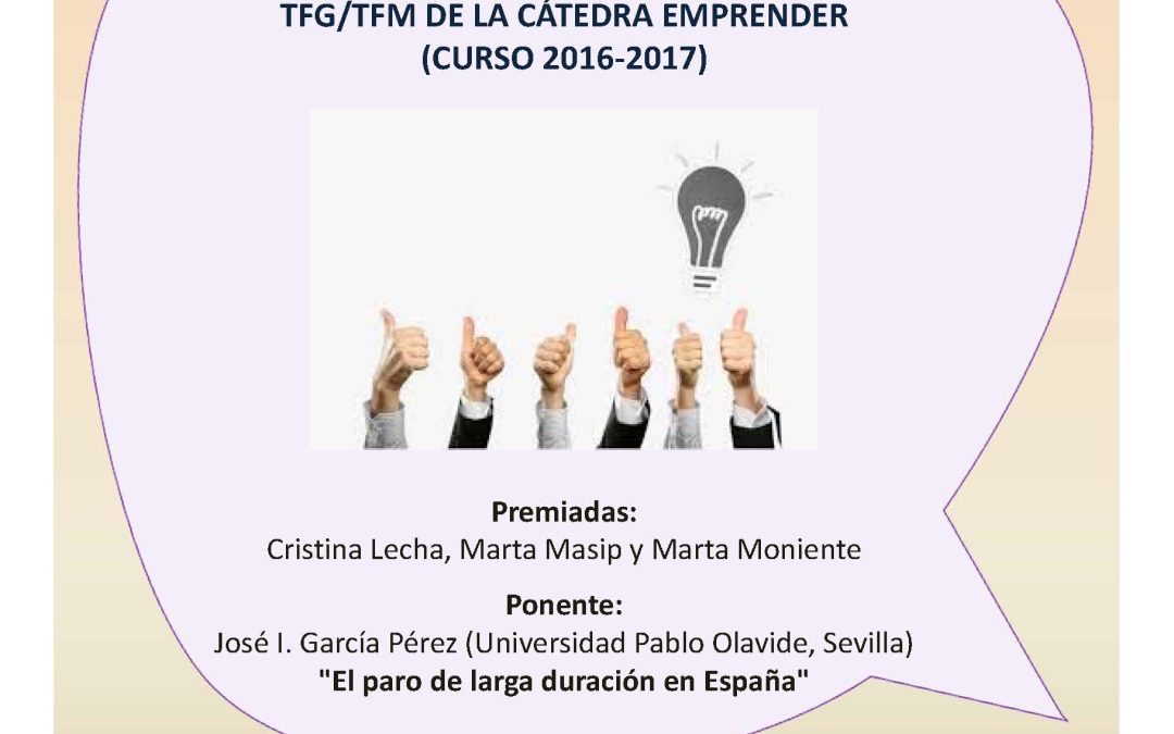 Entrega de premios de la II Edición de los Premios a TFG/TFM sobre Emprendimiento
